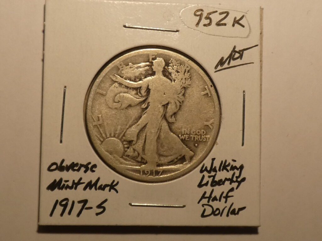 1917-S Walking Liberty Half Dollar coin.