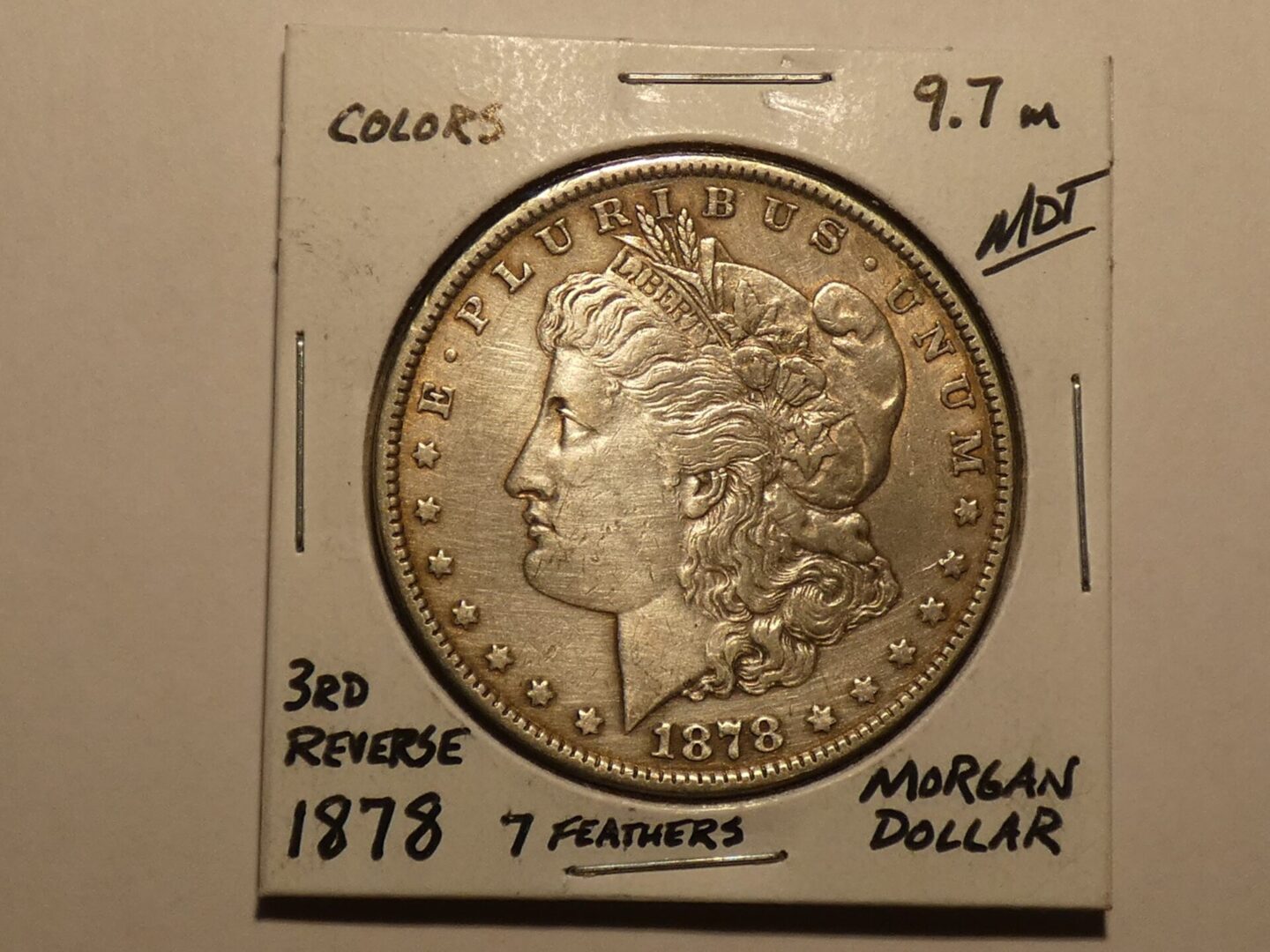 1878 Morgan silver dollar reverse