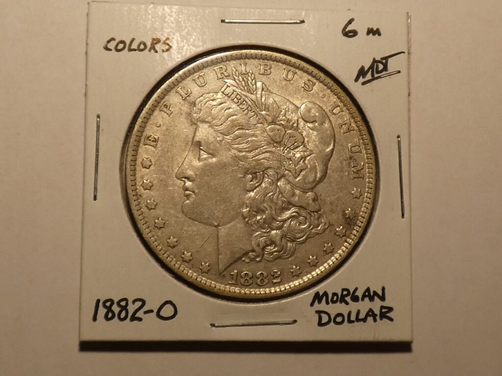 1882-O Morgan Silver Dollar coin.