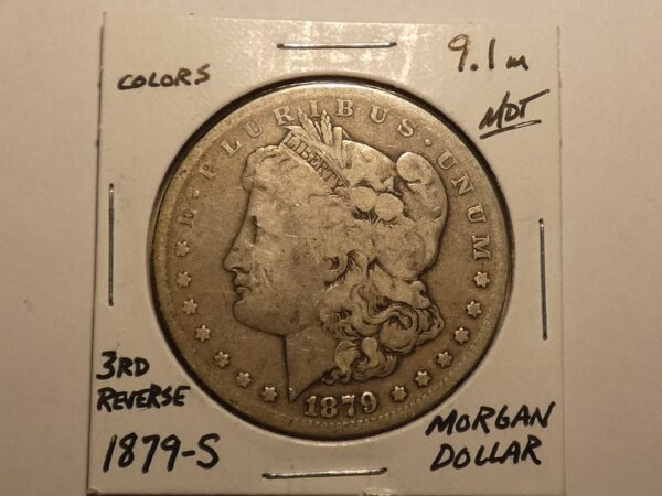 1879-S Morgan silver dollar reverse.