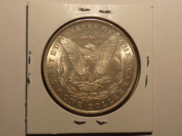 Silver dollar coin with an eagle