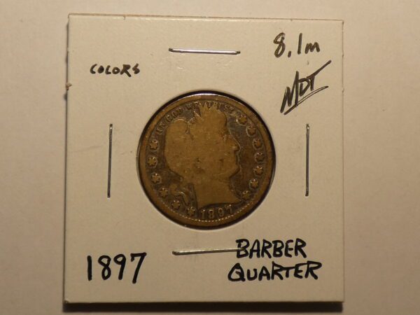 1897 Barber quarter coin obverse