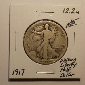 1917 Walking Liberty Half Dollar coin.