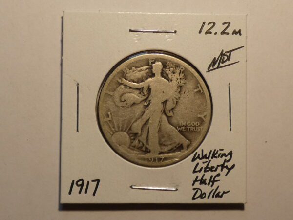 1917 Walking Liberty Half Dollar coin.