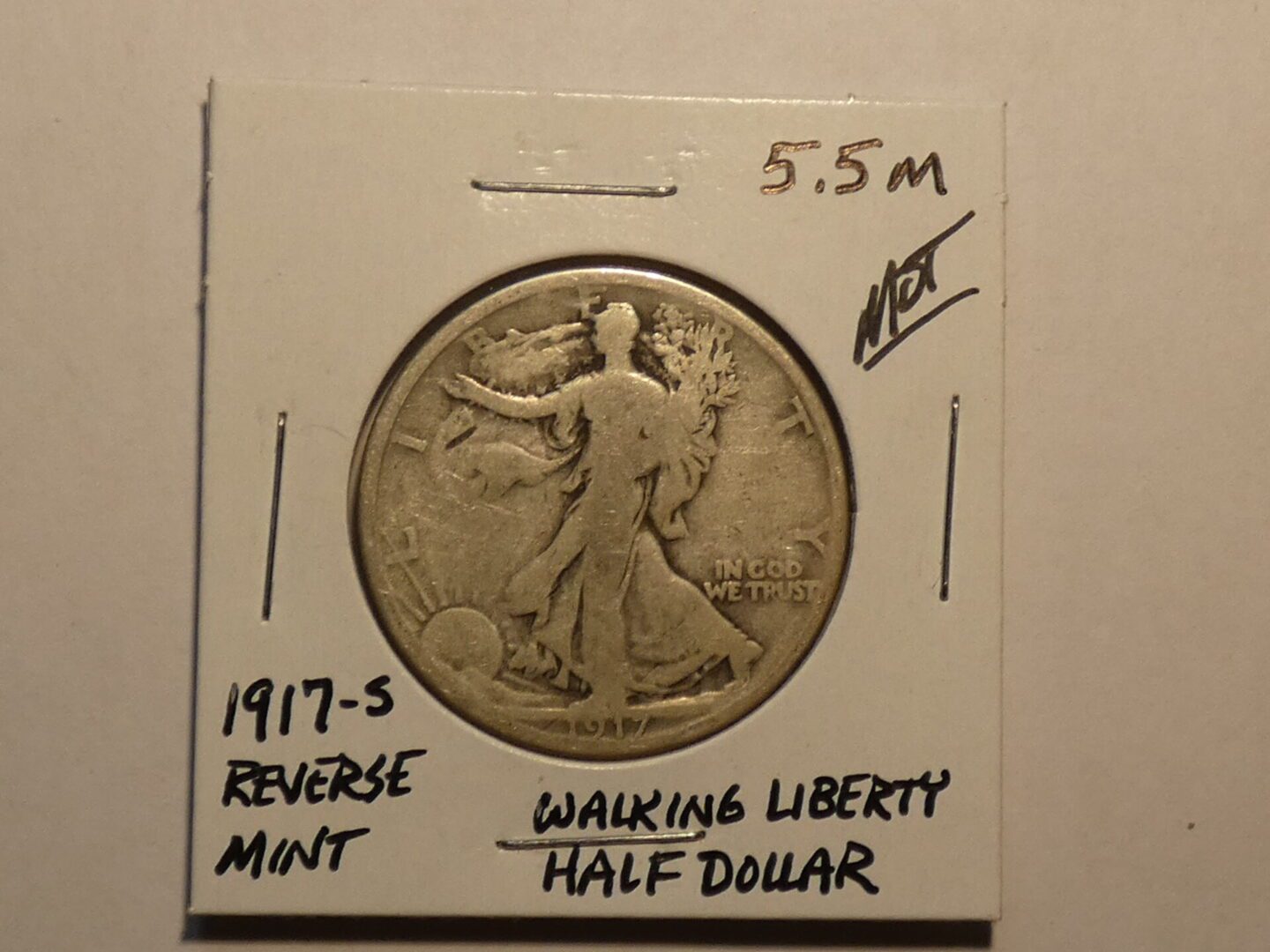 1917-S Walking Liberty Half Dollar Reverse