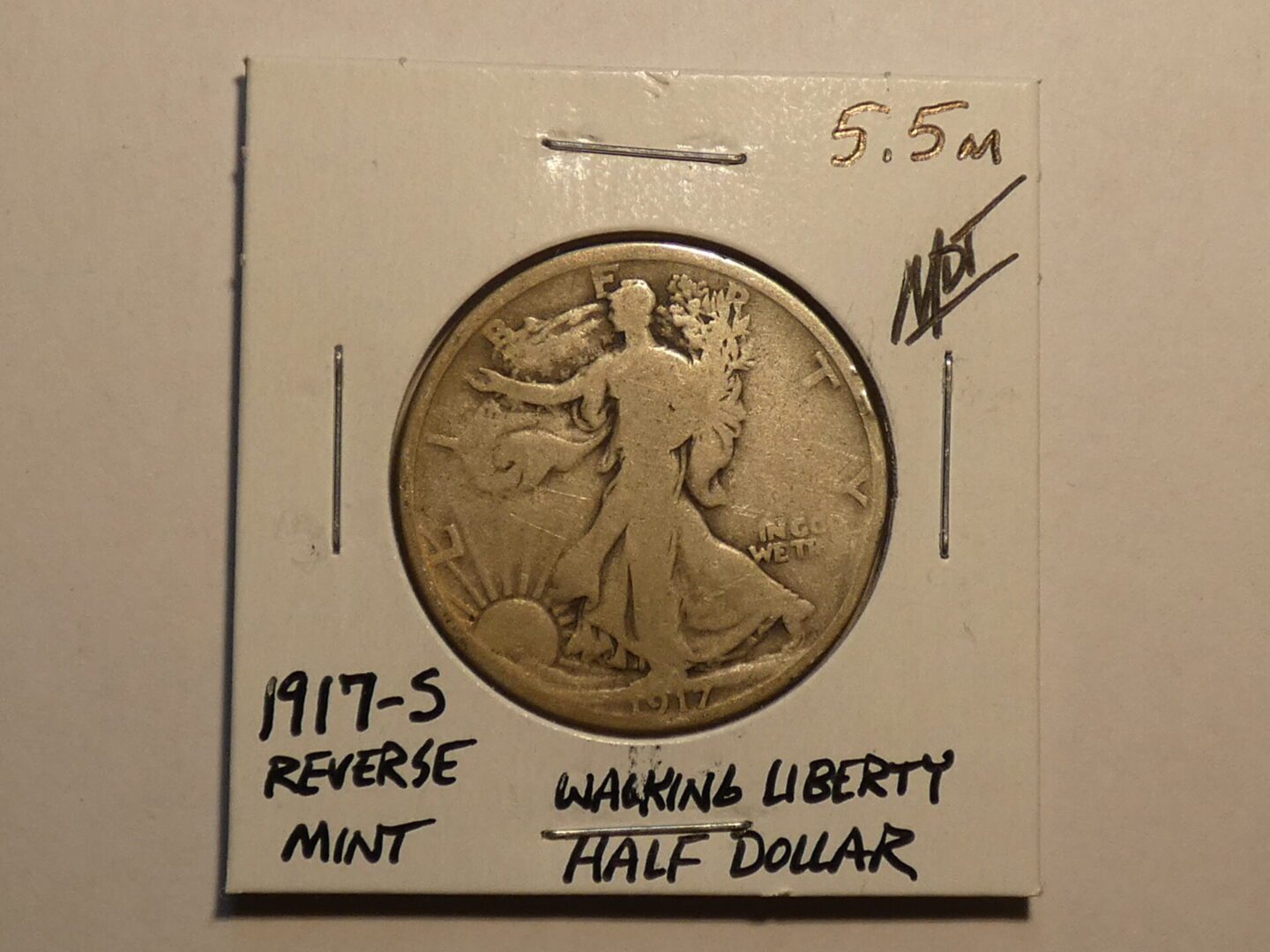 1917-S Walking Liberty Half Dollar Reverse