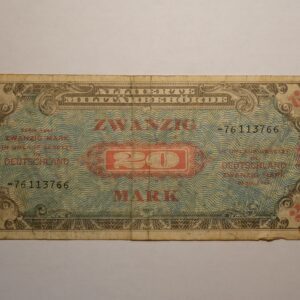 Twenty Mark German banknote from 1923.