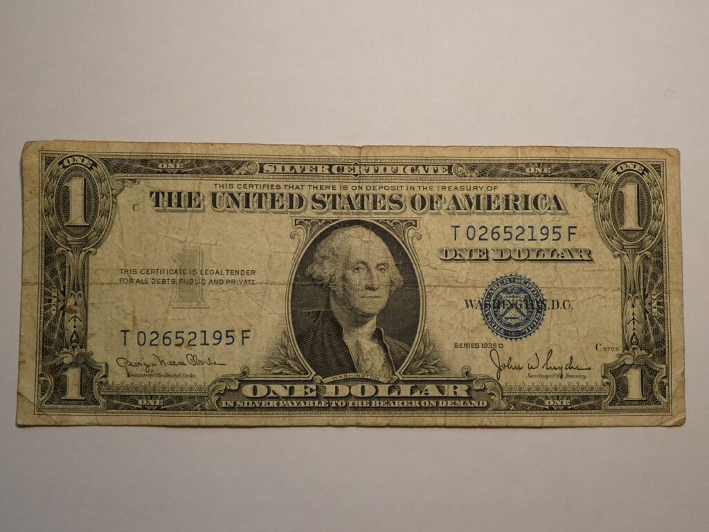 One dollar bill, United States of America.