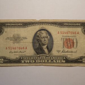 Two dollar bill, United States, 1953 series.