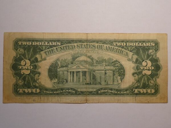 Two dollar United States bill, Monticello.