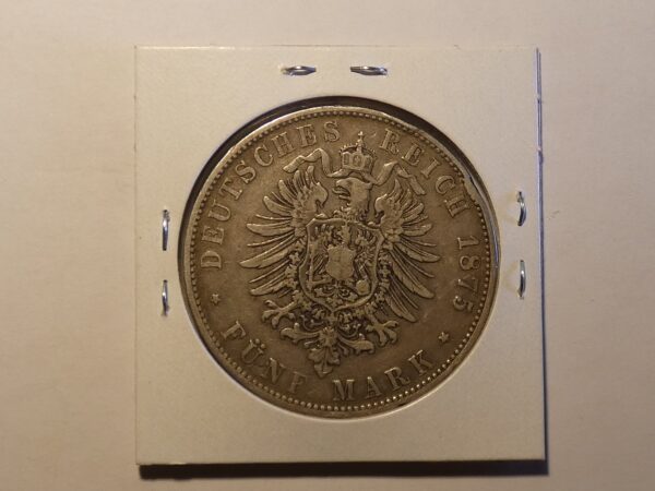 German five mark coin with eagle.