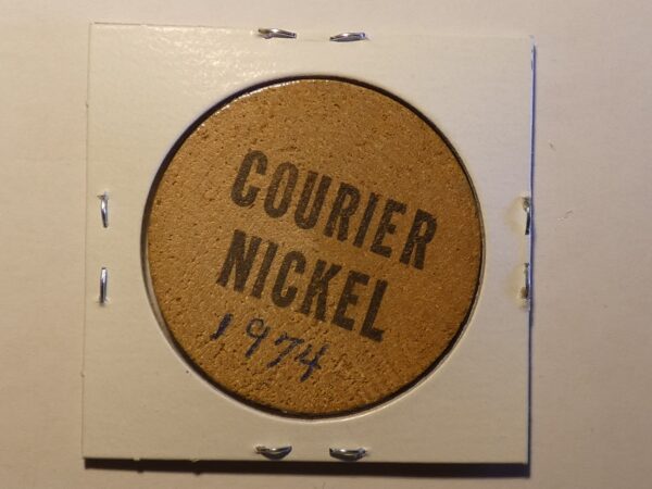 1974 Courier Nickel token.