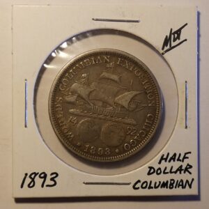 1893 Columbian Exposition half dollar coin.