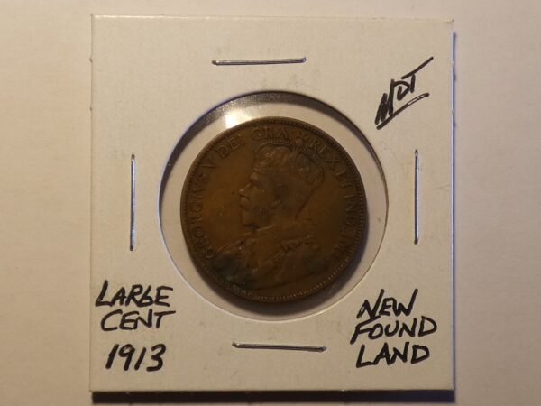 1913 Newfoundland large cent coin.