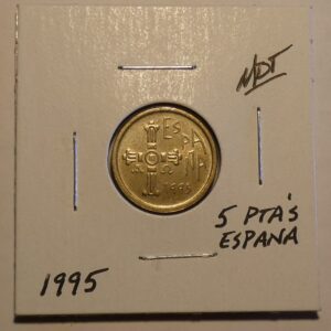 1995 Spanish 5 Ptas coin.