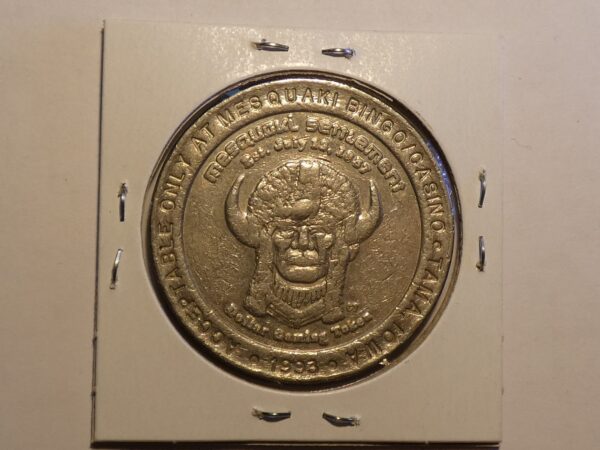 Mesquaki Bingo Casino token with buffalo