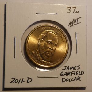 2011-D James Garfield dollar coin.