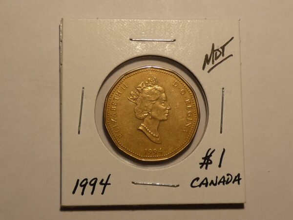 1994 Canadian one dollar coin.