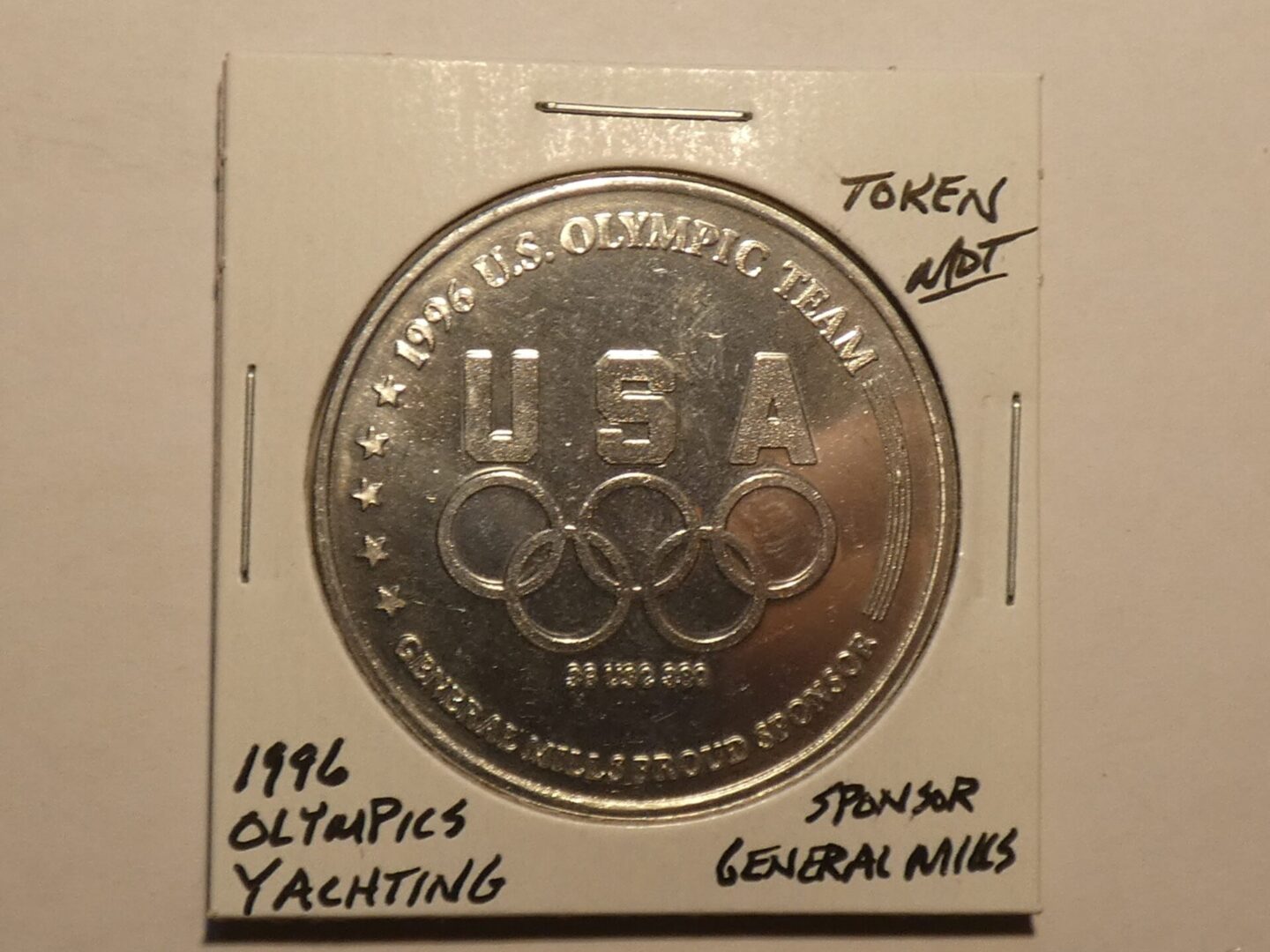 1996 US Olympic Team Token, General Mills sponsor.