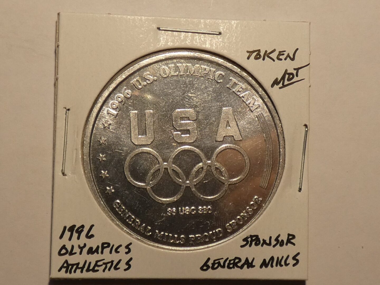 1996 US Olympic Team token, General Mills sponsor.