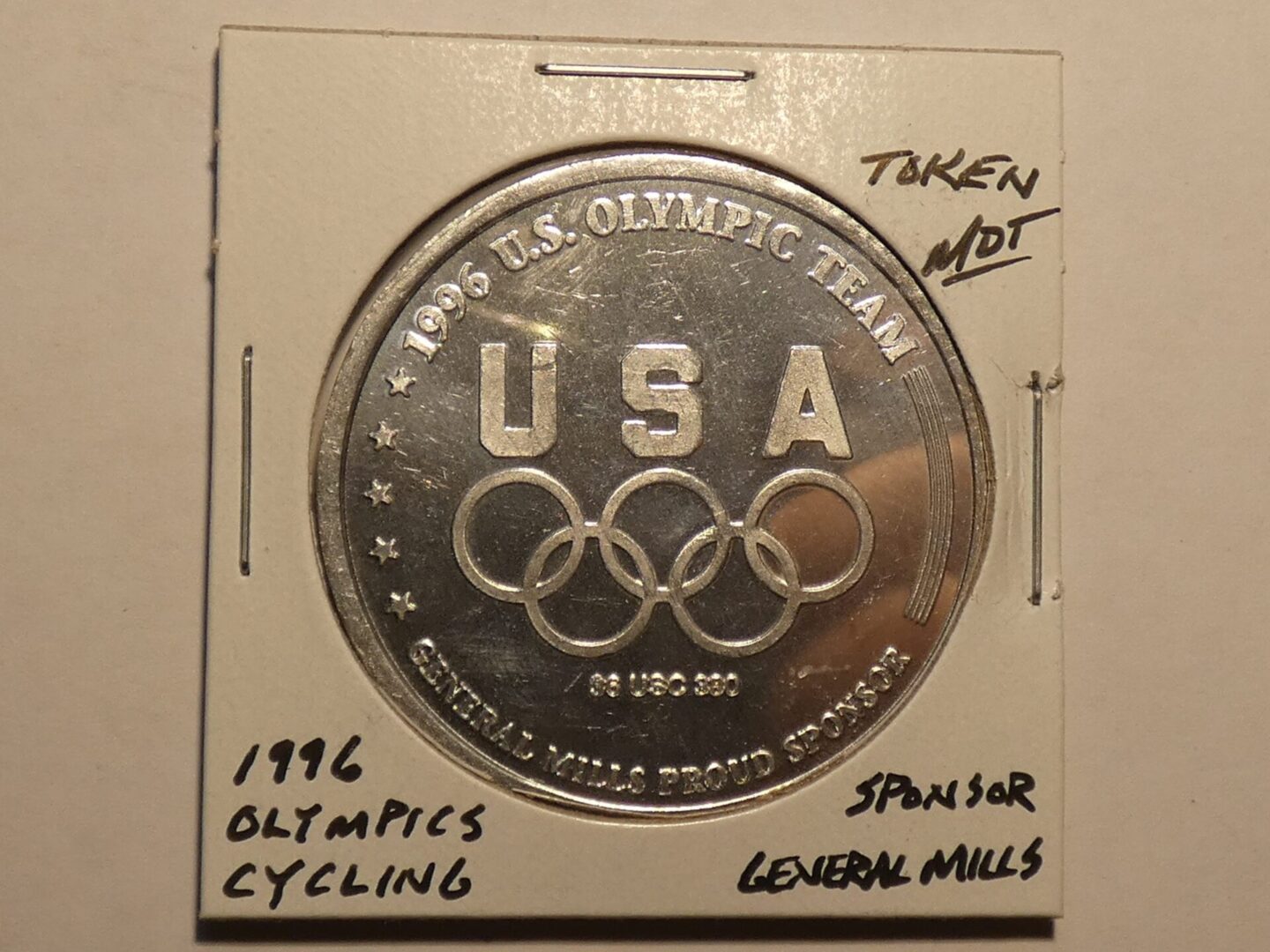 1996 US Olympic Team cycling token.