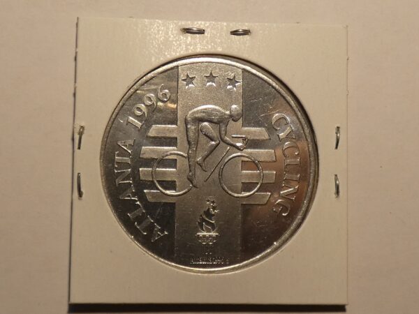 1996 Atlanta Olympic cycling coin.