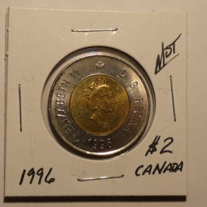 1998 Canadian two dollar coin.