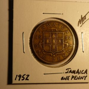 1952 Jamaican one penny coin.